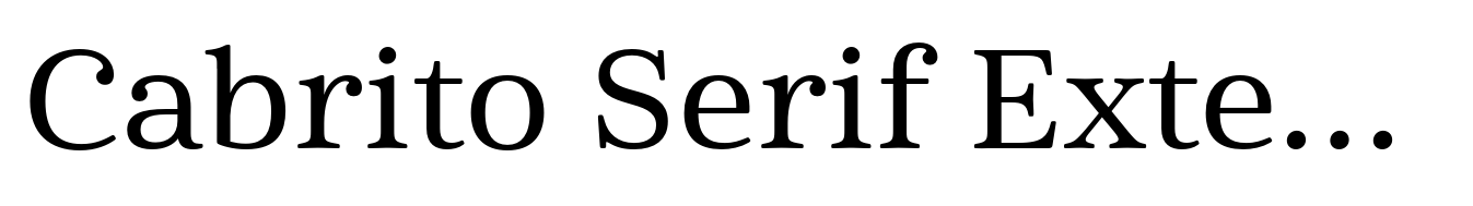 Cabrito Serif Extended Medium